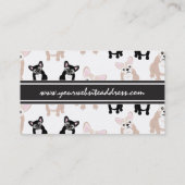 Aangepast Frans Bulldog Patroon Visitekaartje (Achterkant)