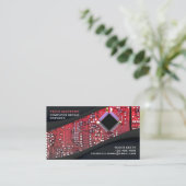 Aangepast Frans Computer Visitekaartje (Staand voorkant)