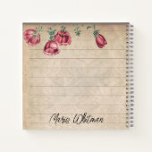 Aangepast Frans Floral Script Notitieboek (Achterkant)