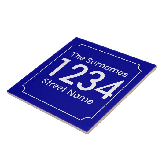 Aangepast Frans huisnummer Tegeltje (Zijkant)