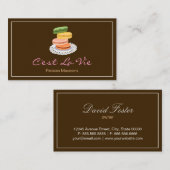 Aangepast Frans Parisian Macarons Dessert Store Visitekaartje (Voorkant / Achterkant)