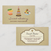 Aangepast Frans Parisian Macarons Dessert Store Visitekaartje (Voorkant / Achterkant)
