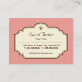 Aangepast Frans Parisian Macarons Dessert Store Visitekaartje (Achterkant)