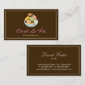 Aangepast Frans Parisian Macarons Dessert Store Visitekaartje (Voorkant / Achterkant)