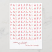 Aangepast Fun Classic FA LA Dusty Roos Blush Pink Feestdagenkaart (Voorkant)