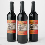 Aangepast Funny Cat Foto Birthday Wine Label Wijn Etiket (Flessen)