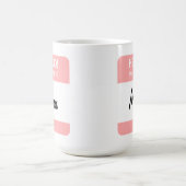 Aangepast Funny Cute Hallo! Mijn naam is mama of p Koffiemok (Center)