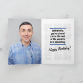 Aangepast Funny Fake GeeKsWorld Magazine Verjaarda Kaart (Binnen)