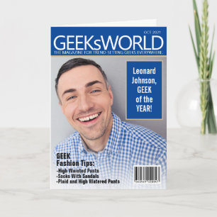 Aangepast Funny Fake GeeKsWorld Magazine Verjaarda Kaart