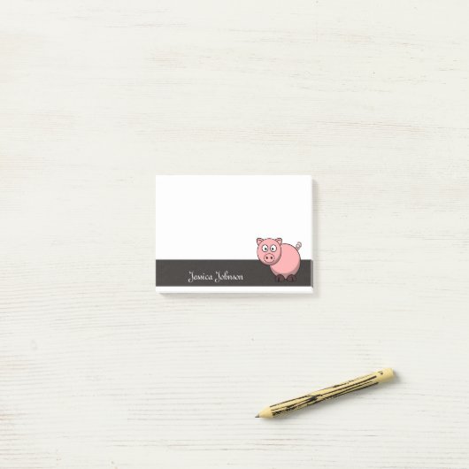 Aangepast Funny Fat Pink-blocnote Post-it® Notes (Op bureau)