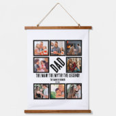 Aangepast Funny Fathers dag 8 Foto Collage Hangend Wandkleed (Voorkant)
