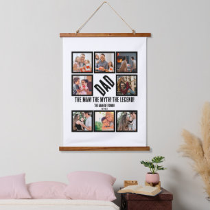 Aangepast Funny Fathers dag 8 Foto Collage Hangend Wandkleed