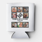 Aangepast Funny Fathers dag Papa gift 8 Foto Colla Blikjeskoeler (Voorkant)