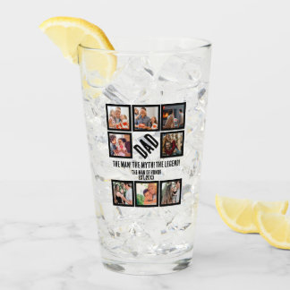 Aangepast Funny Fathers dag Papa gift 8 Foto Colla Glas