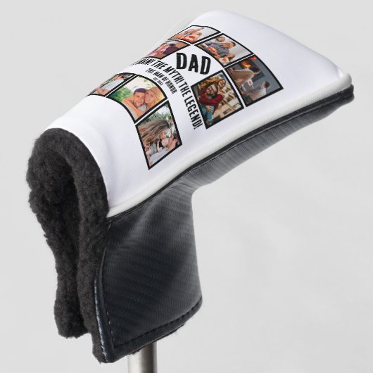 Aangepast Funny Fathers dag Papa gift 8 Foto Colla Golfheadcover (3/4 voorkant)