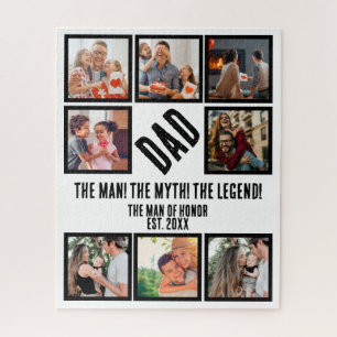 Aangepast Funny Fathers dag Papa gift 8 Foto Colla Legpuzzel