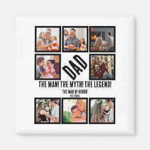 Aangepast Funny Fathers dag Papa gift 8 Foto Colla Magneet