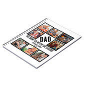 Aangepast Funny Fathers dag Papa gift 8 Foto Colla Notitieboek (Linkerzijde)