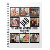 Aangepast Funny Fathers dag Papa gift 8 Foto Colla Notitieboek (Voorkant)