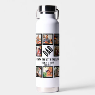 Aangepast Funny Fathers dag Papa gift 8 Foto Colla Waterfles