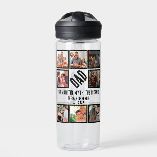 Aangepast Funny Fathers dag Papa gift 8 Foto Colla Waterfles
