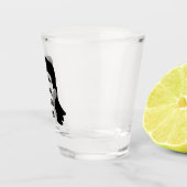 Aangepast Funny Mullet Illustratie Shot Glass Glas (Rechts)