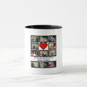 Aangepast Funny Valentijnsdag hart 11 fotocollage Mok (Midden)