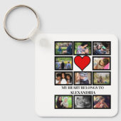 Aangepast Funny Valentijnsdag hart 11 fotocollage Sleutelhanger (Voorkant)