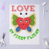 Aangepast Fuzzy Heart Vlinder Cadeau Tissuepapier (Craft)