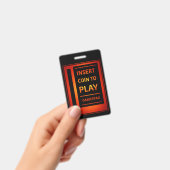 Aangepast Gamer Badge | Munten invoeren om te spel (Handheld)