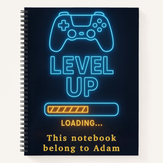 Aangepast Gamer Notitieboek voor Jongens (Voorkant)