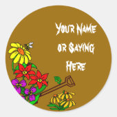 Aangepast Gardener-Gezegde Ronde Sticker (Voorkant)