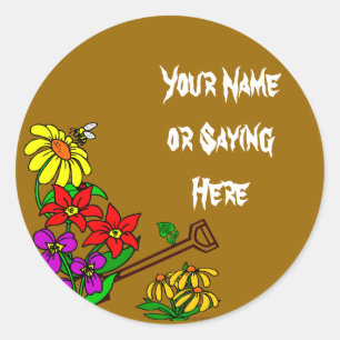 Aangepast Gardener-Gezegde Ronde Sticker