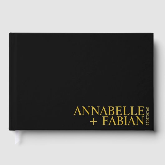 Aangepast gastenboek, Gepersonaliseerde Luxe Trouw Gastenboek (Voorkant)