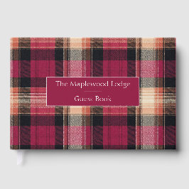 Aangepast gastenboek Gingham stijl vakantiehuisjes