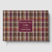 Aangepast gastenboek Gingham stijl vakantieverhuur