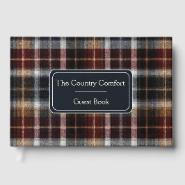 Aangepast gastenboek Gingham stijl vakantieverhuur