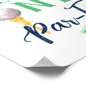 Aangepast gat in één Golf Birthday Sign Poster (Hoek)