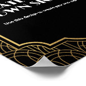 Aangepast Gatsby Roaring 20s Feest Poster (Hoek)