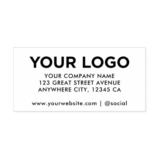 Aangepast gealigneerd Collectief Logo Adres sociaa Zelfinktende Stempel (Design)