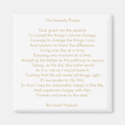 Aangepast gebedslied citaat inspirerend bericht magneet (Voorkant)