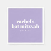 Aangepast geblazen typografie Modern Lavender Bat  Servet (Voorkant)