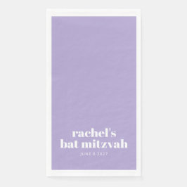 Aangepast geblazen typografie Modern Lavender Bat  Servet