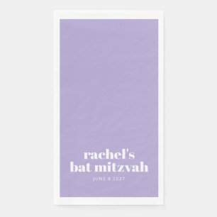 Aangepast geblazen typografie Modern Lavender Bat  Servet