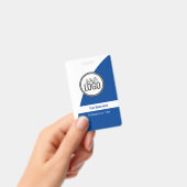 Aangepast gebogen kleurBlok donkerblauw Profession Badge (Handheld)