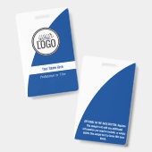 Aangepast gebogen kleurBlok donkerblauw Profession Badge (Voor- en achterkant)