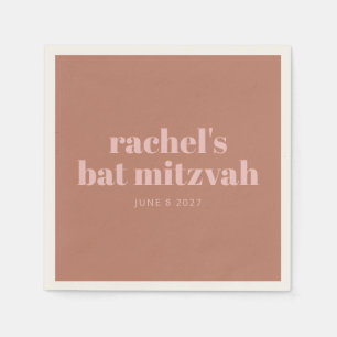 Aangepast gebold Typografie Terracotta Pink Bat Mi Servet