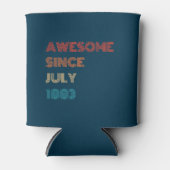 Aangepast geboortejaar geboortedag — Retro Geweldi Blikjeskoeler (Voorkant)