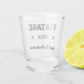 Aangepast geboortejaar tot in de perfectie geschot shot glas (Achterkant)