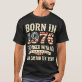 Aangepast Geboren in 1976 Universiteit T-shirt (Voorkant)
